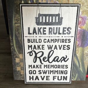 Lake Rules Decorative Sign